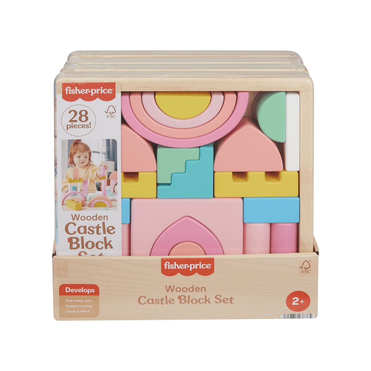 Fisher-Price Juguete para Bebés Castillo de Bloques de Madera