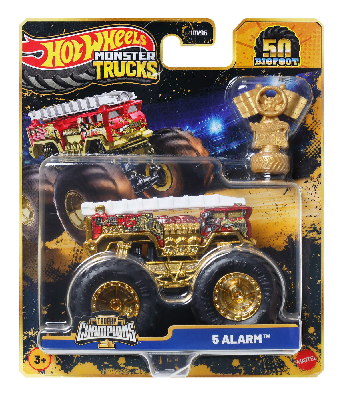 Hot Wheels Monster Trucks Vehículo de Juguete Auto Sorpresa Campeonato de Bigfoot Escala 1:64