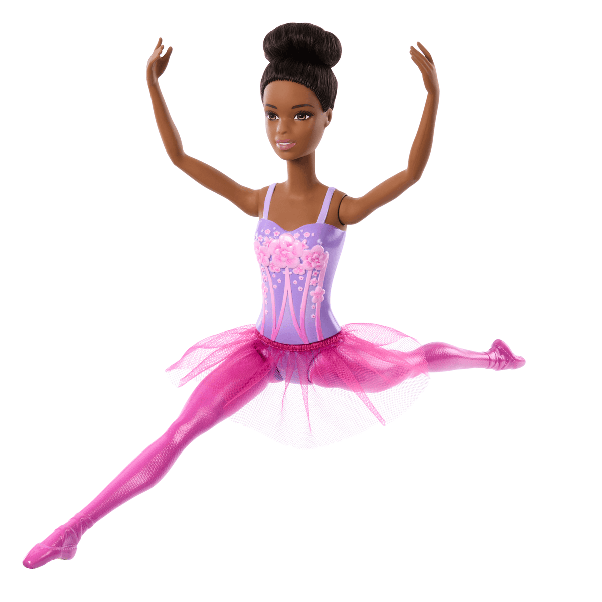 Barbie Ballerina Doll, Brunette Fashion Doll Wearing Purple Removable Tutu