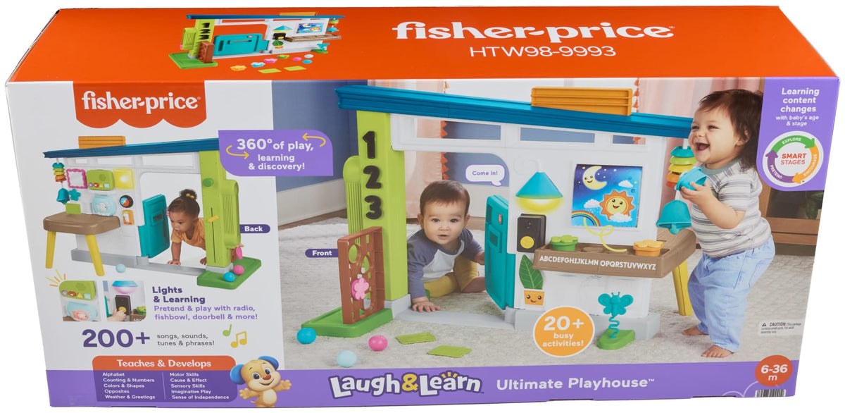Fisher-Price Laugh & Learn Ultimate Playhouse Baby & Toddler Electronic Learning Toy, Multilanguage Version