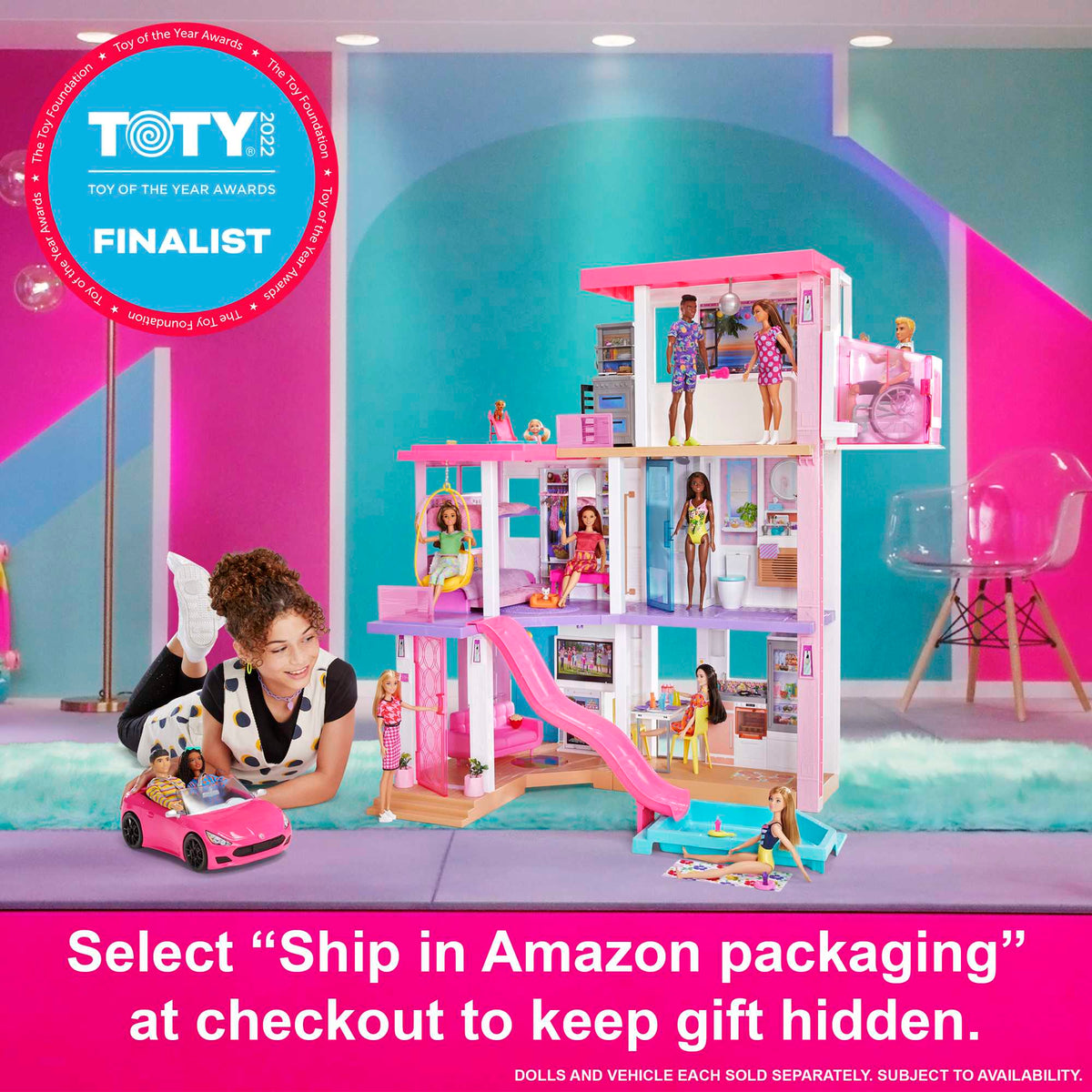 Barbie Dreamhouse Dollhouse With 75+ Accessories & Wheelchair Accessible Elevator, Lights, Sounds, Music