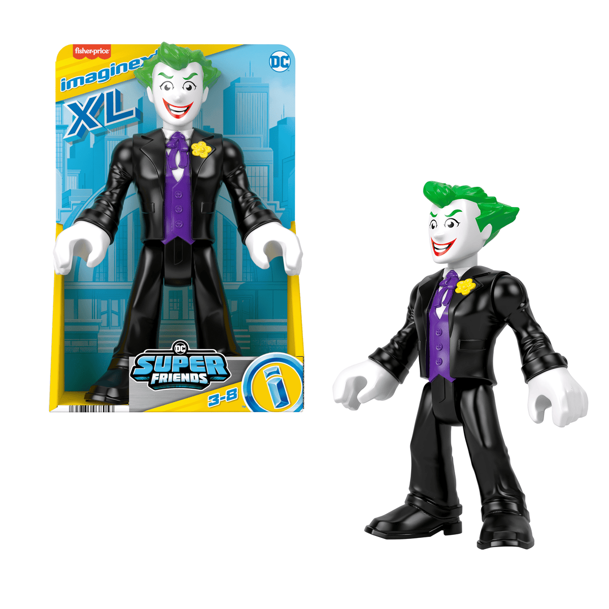 Imaginext DC Super Friends The Joker XL Figure, 10-inch Poseable Preschool Toy