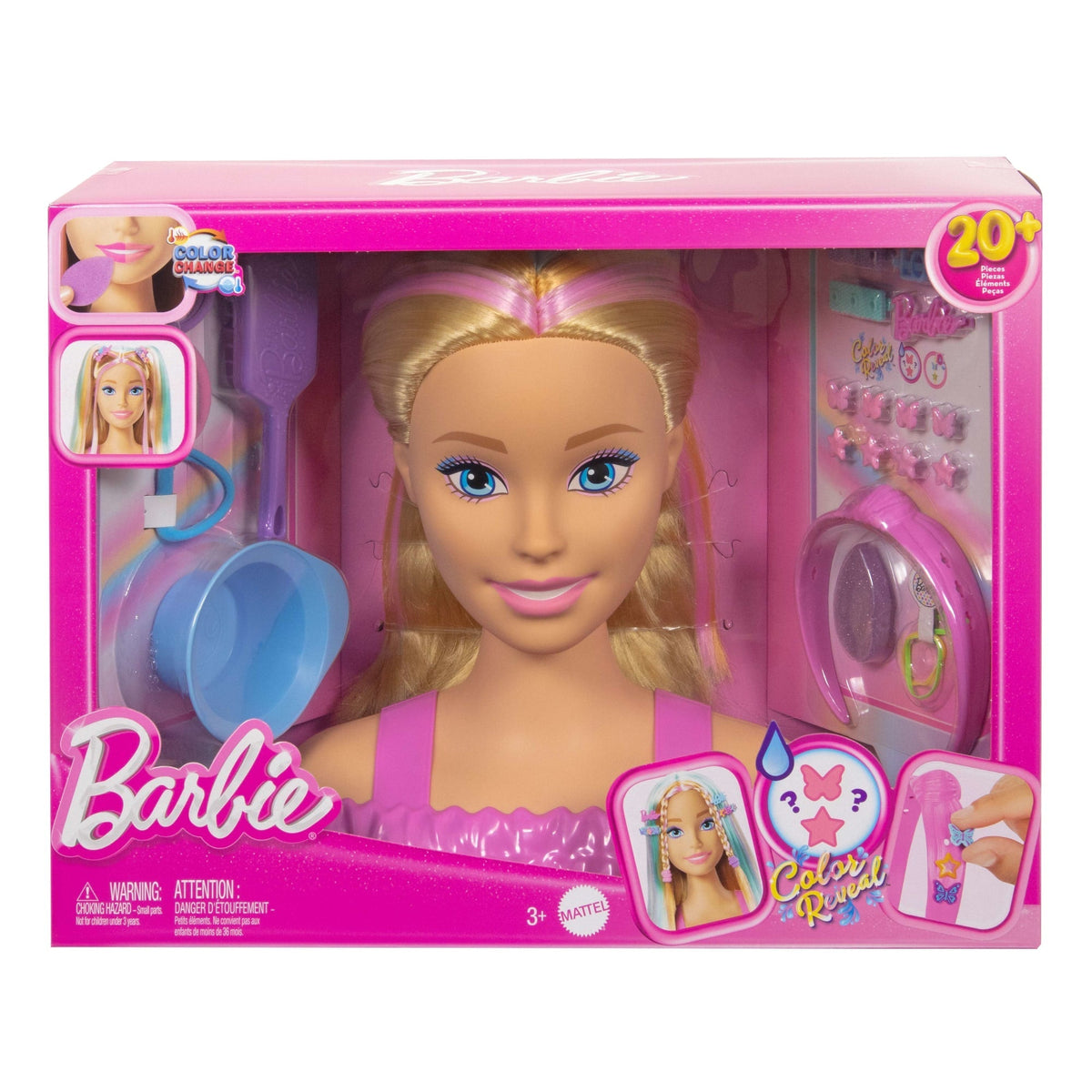 Barbie  Tête à Coiffer, Cheveux Blonds, 20+ Accessoires