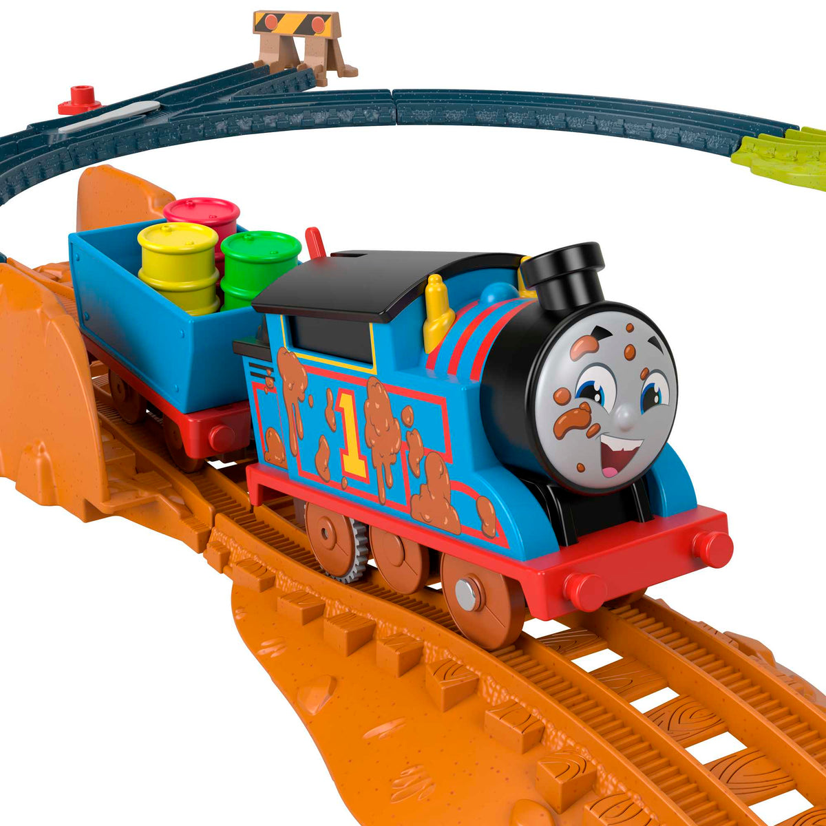 Thomas And Friends Muddy Adventure Train Set, Bumpy Track Set With Motorized Thomas Engine