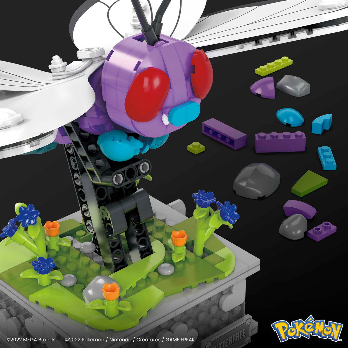 MEGA Pokémon Motion Butterfree With Motion Brick Building Set For Collectors (605 Pcs)