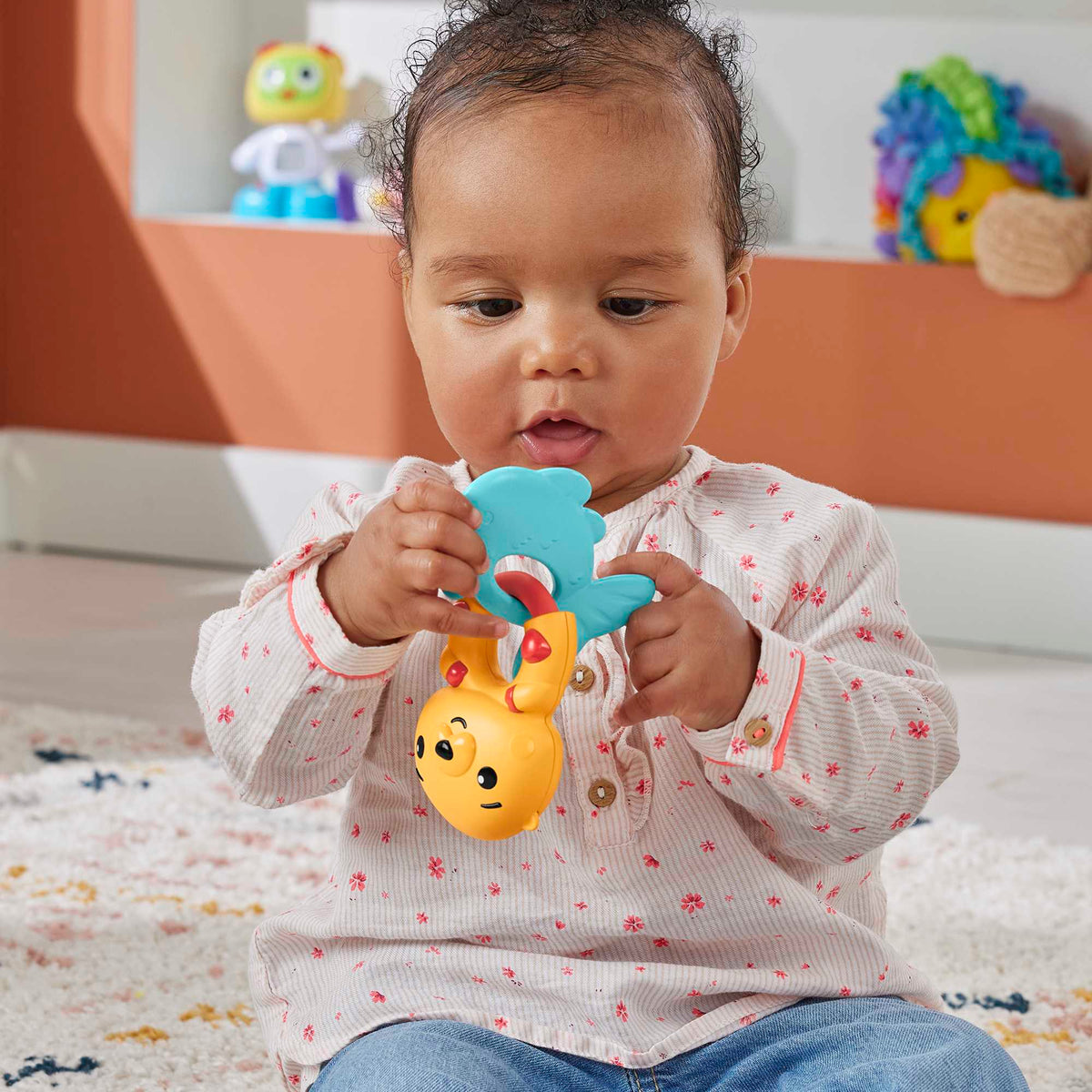 Fisher-Price Baby Sonaja para Bebés Sensimals Leopardo