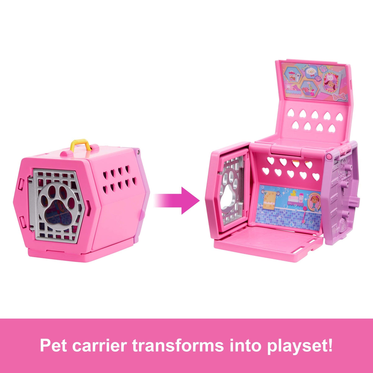 Barbie Chelsea Puppy Carrier Playset, Small Doll And Dog Carrier With Puppy Accessories