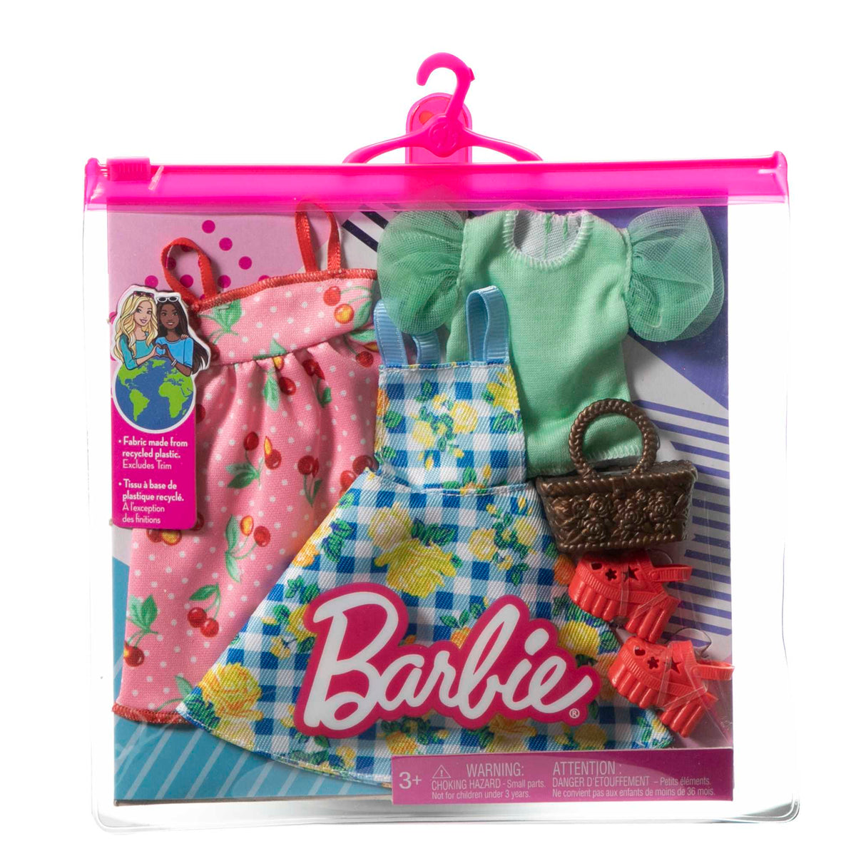Barbie Clothes, Picnic-Themed Fashion And Accessory 2-Pack For Barbie Dolls
