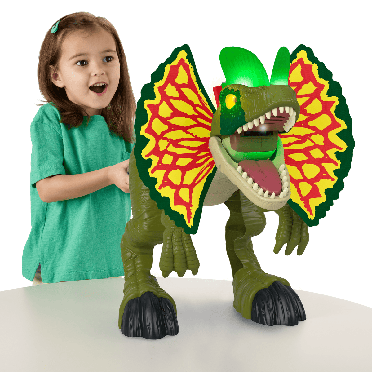 Imaginext  Jurassic World  Attaque en Furie  Dilophosaure, Lumières