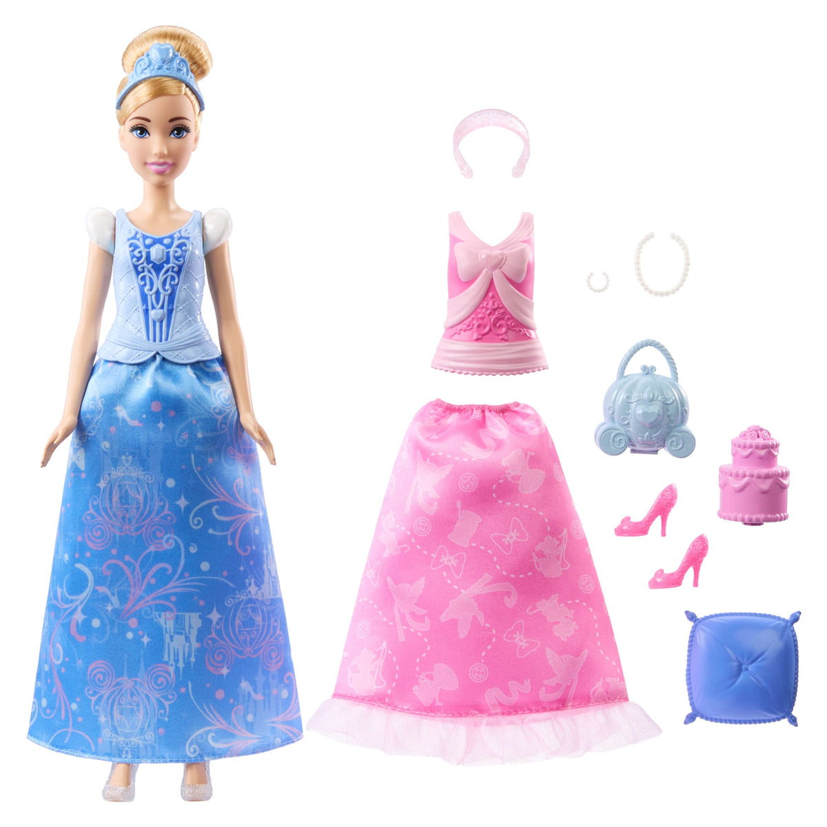 Princesses Disney  Poupée Mode  Histoires de Cendrillon2-en-1