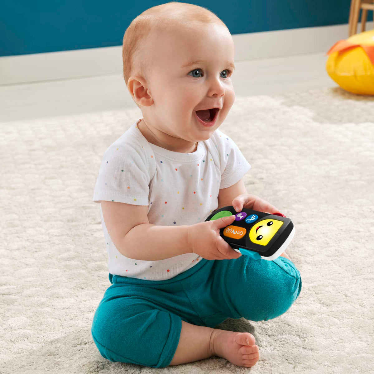 Fisher-Price Rires et Éveil Télécommande Sons et Apprentissage Version Anglaise et Française