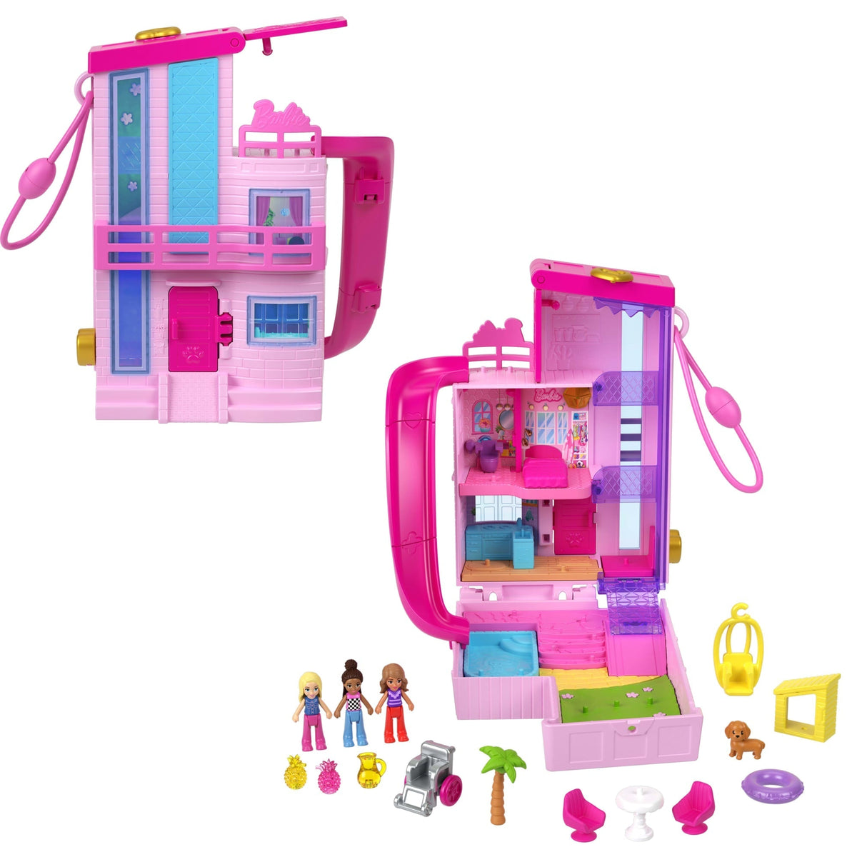 Polly Pocket-Maison de Rêve Barbie-Coffret Avec 3Mini-Figurines